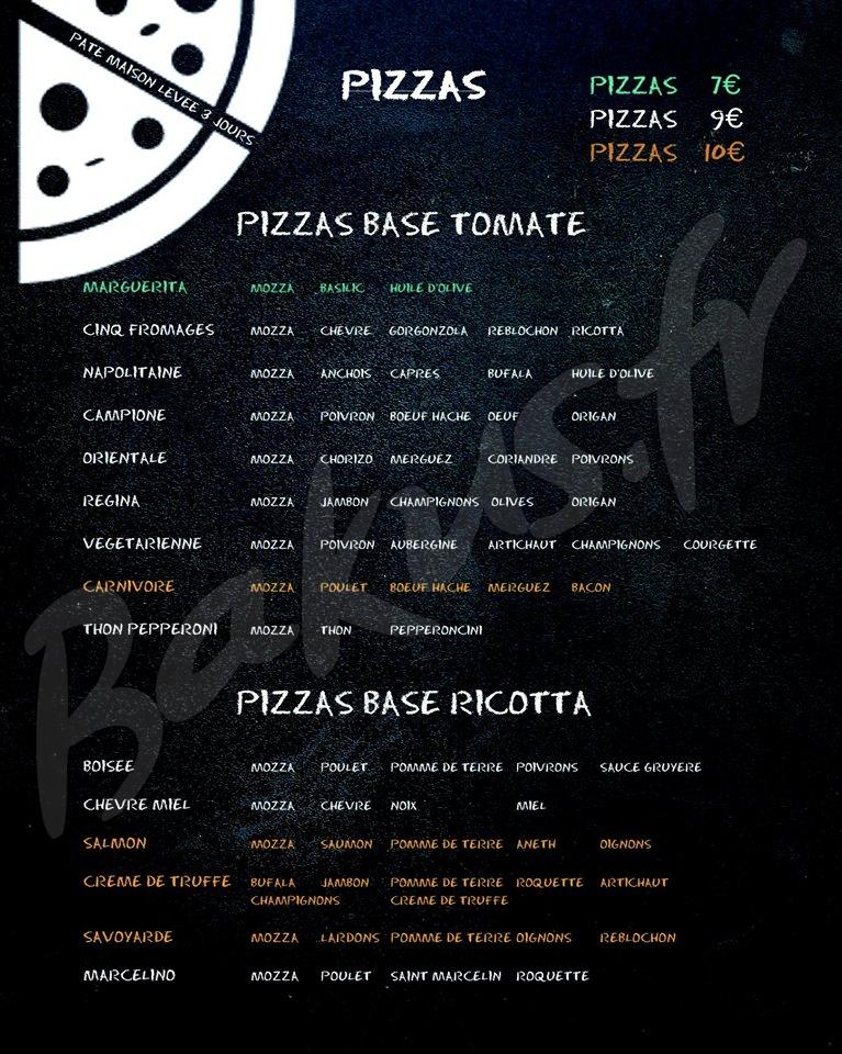 L'Atelier Pizza Lyon (69008) Menu & Prix L'Atelier Pizza Bakus.fr