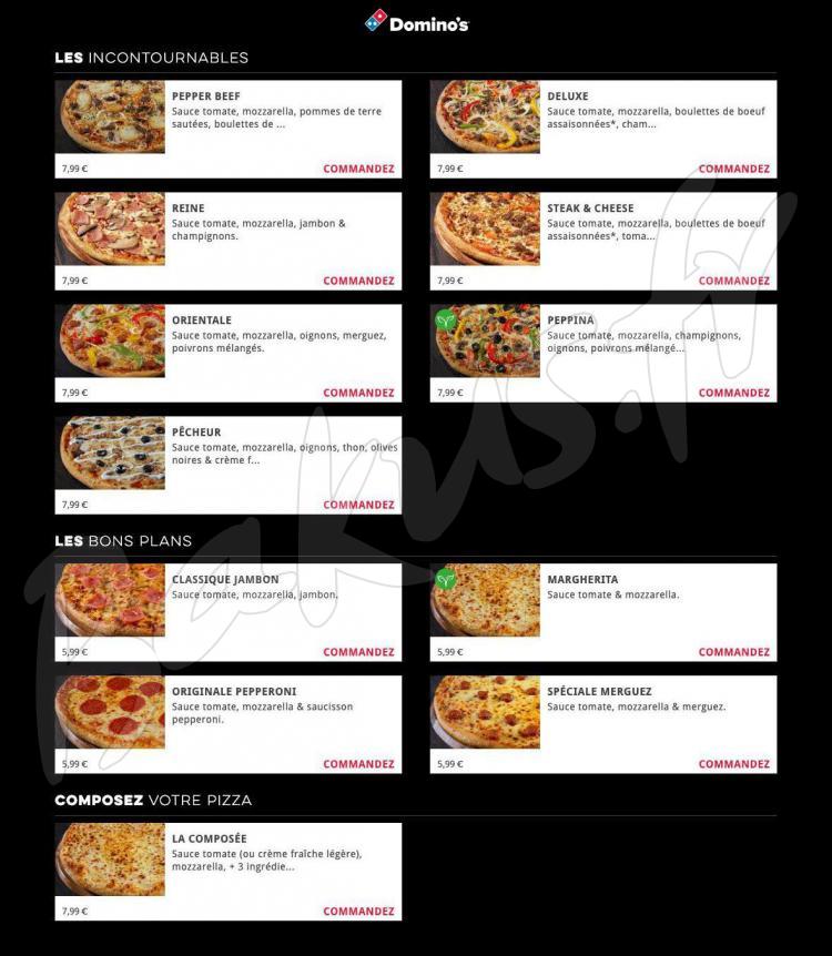 Domino's Pizza Vierzon (18100) Menu & Prix Domino's Pizza Bakus.fr