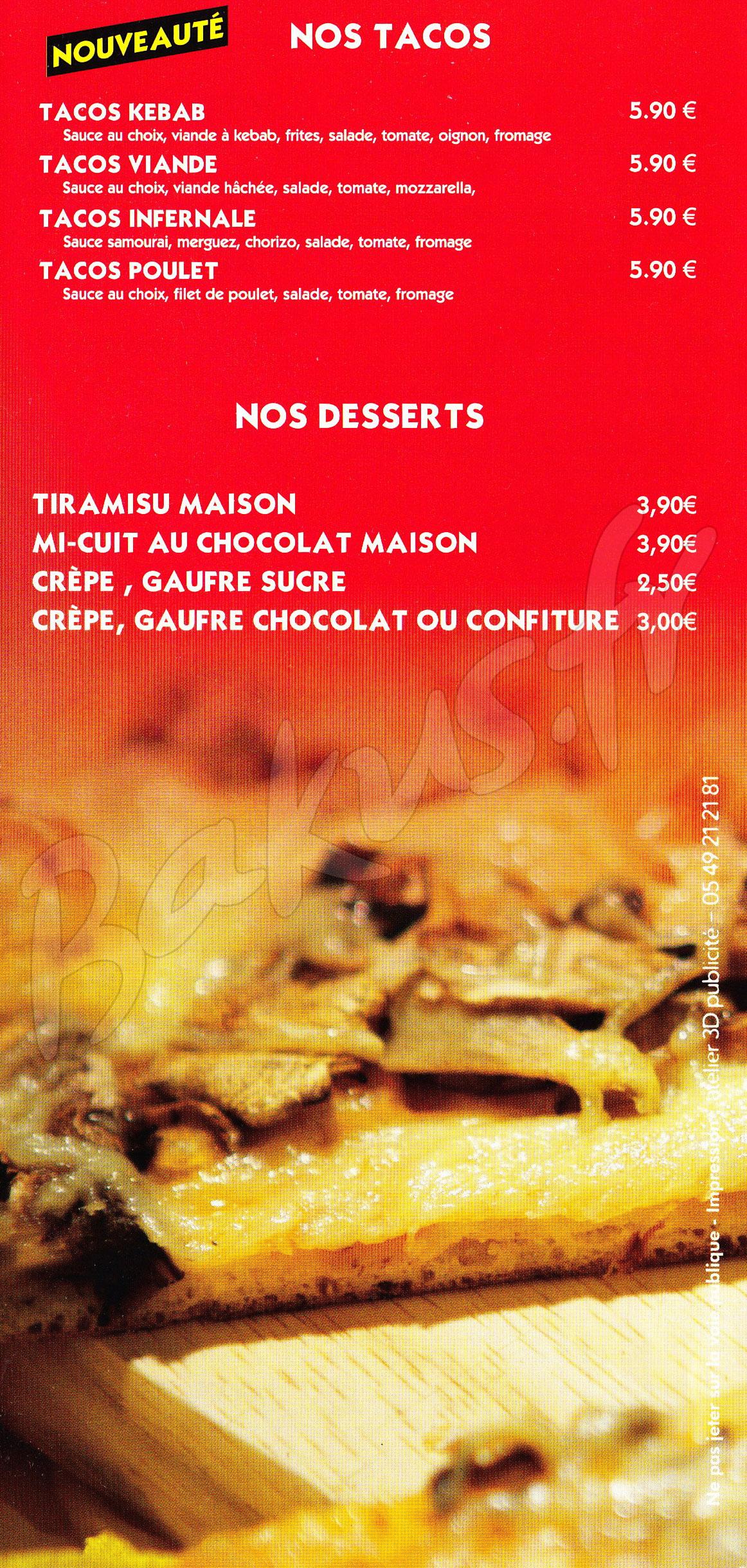 Pizza Du Square Chauvigny 86300 Menu Prix Pizza Du Square Bakus Fr
